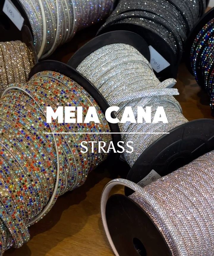 Meia cana de strass
